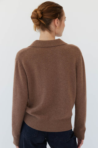 The Cashmere Polo – Shiitake heather