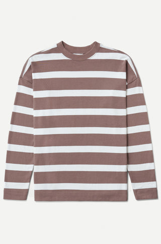 The Early Mornings Tee – Sundown stripe in shiitake