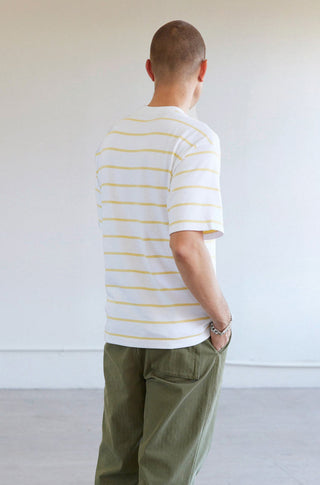 The Capital T (Final Sale) – Abroad stripe in butter