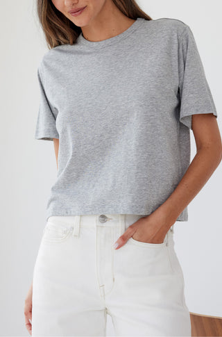 The Practice Tee in Spa Knit™ – Heather gray