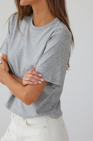 The Practice Tee in Spa Knit™ – Heather gray