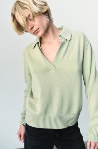 The Cashmere Polo – Iced matcha